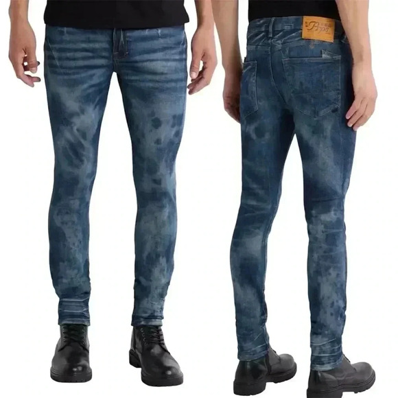 NWT PRPS Cayenne Super Skinny Fit Mens Stretch Jeans Water Acid Wash Size 44x34 - Picture 1 of 16